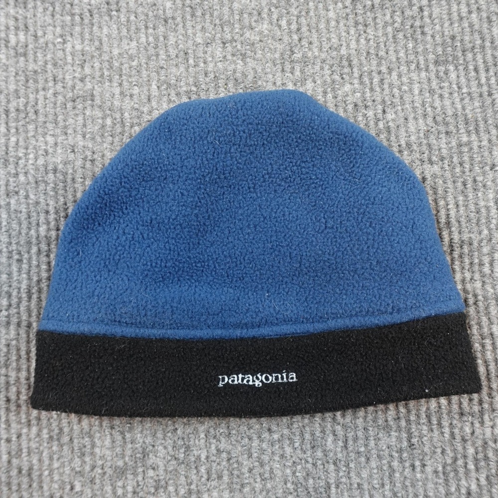 Vintage Patagonia Synchilla Beanie Fitted Mens Medium Blue Fleece USA Outdoor
